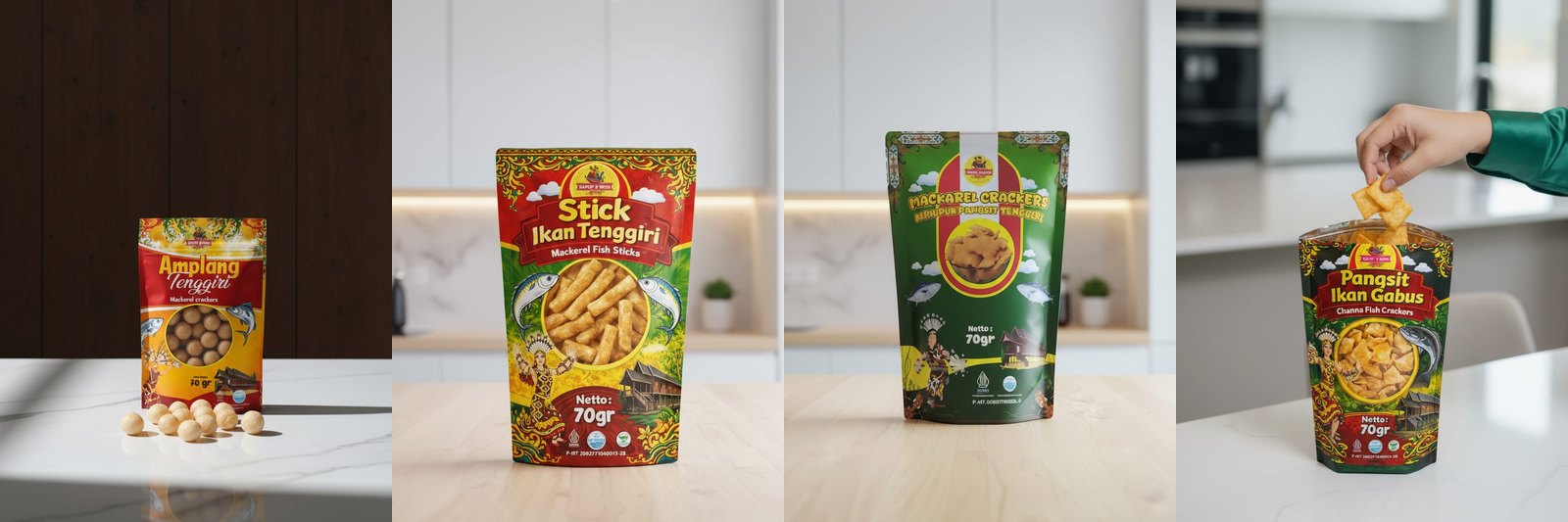 Mackerel fish snacks supplier Indonesia — Mackerel fish snacks — Mackerel & Snakehead Fish Snacks